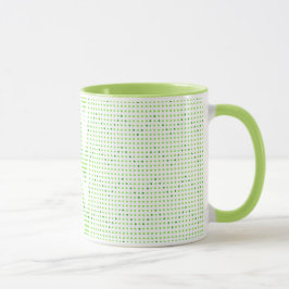 Canecas de Pontos com Padrão de Chevron em Verde L