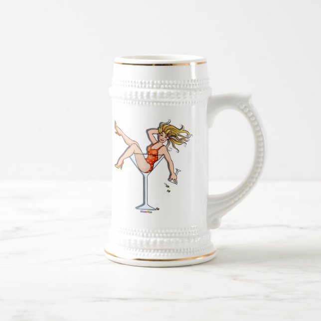Canecas de viagem, copos - menina em um Martini, (Direita)