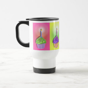 Canecas de viagem - cupcakes do aniversário