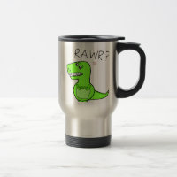 Canecas de viagem do dinossauro de T-Rex Rawr