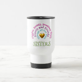 Canecas de viagem personalizadas das irmãs