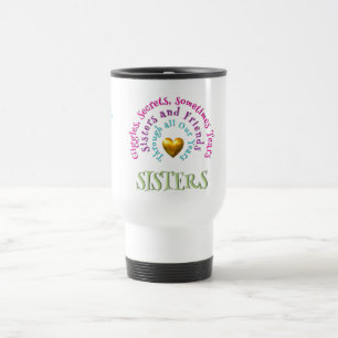 Canecas de viagem personalizadas das irmãs