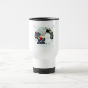 Canecas de Viagem Skye Terriers & Boneco de Neve