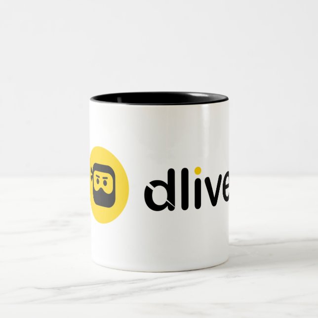 Canecas do logotipo de DLive (Centro)