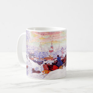 Canecas do presente do Natal da arte do russo