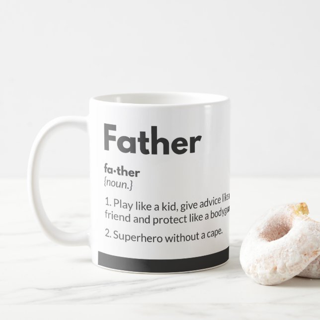 Canecas engraçadas para pai com Tipografia Engraça (Com Donut)