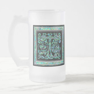 Canecas feitas sob encomenda azuis do monograma de