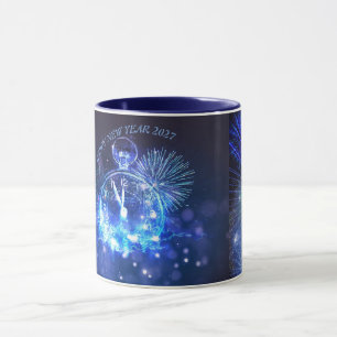 Canecas Feliz Ano Novo 2027 cor azul marinho