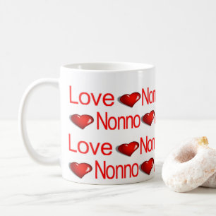 Canecas Feliz Dia dos Namorados Amor Nonno Coraçõe