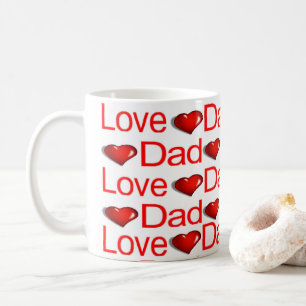 Canecas Feliz Dia dos Namorados Amor Pai Corações 