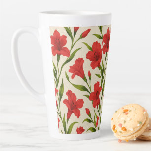 canecas florais vermelha