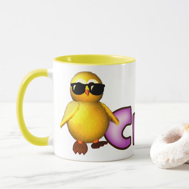 Canecas legal do pintinho (Com Donut)