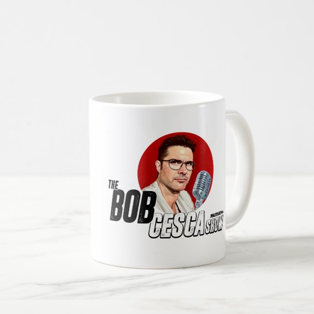 Canecas Pequenas e Médias do Bob Cesca Show (Frente Esquerda)