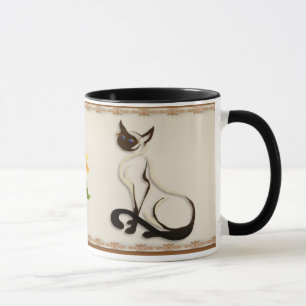 Canecas Siamese de assento do gatinho