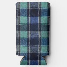 Caneleca ou Garrafa Térmica Xadrez Teal e Navy