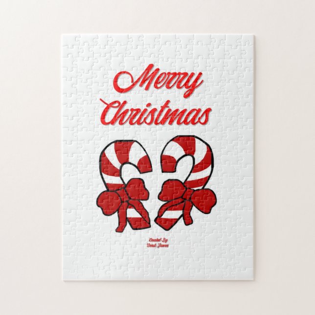 Canes de Natal Quebra-cabeça 28 cm X 35,5 cm (Vertical)