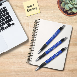 Caneta A vida é um belo slogan comercial