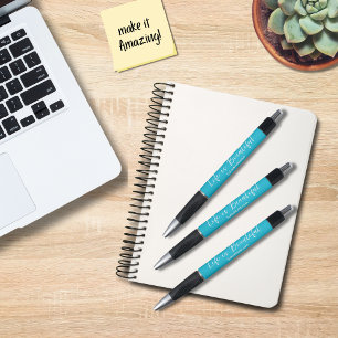 Caneta A Vida É Uma Linda Tagline De Negócios Turquoise