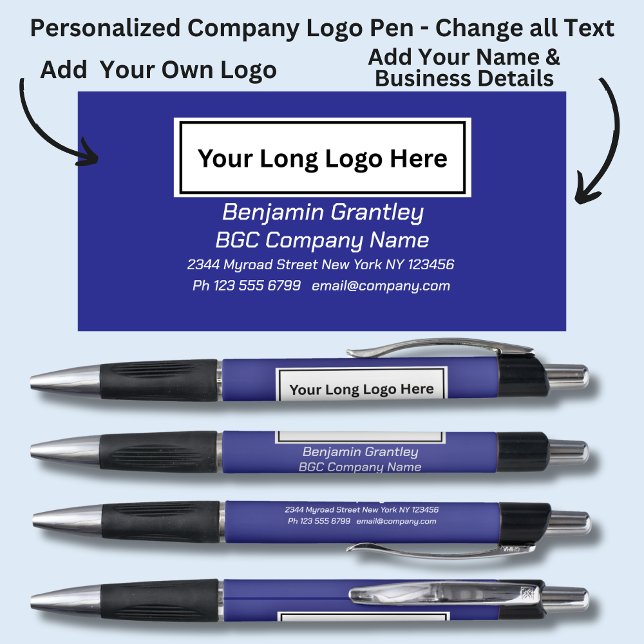 Caneta Adicionar Nome de Detalhes da Empresa, Fundo Real  (Criador carregado)