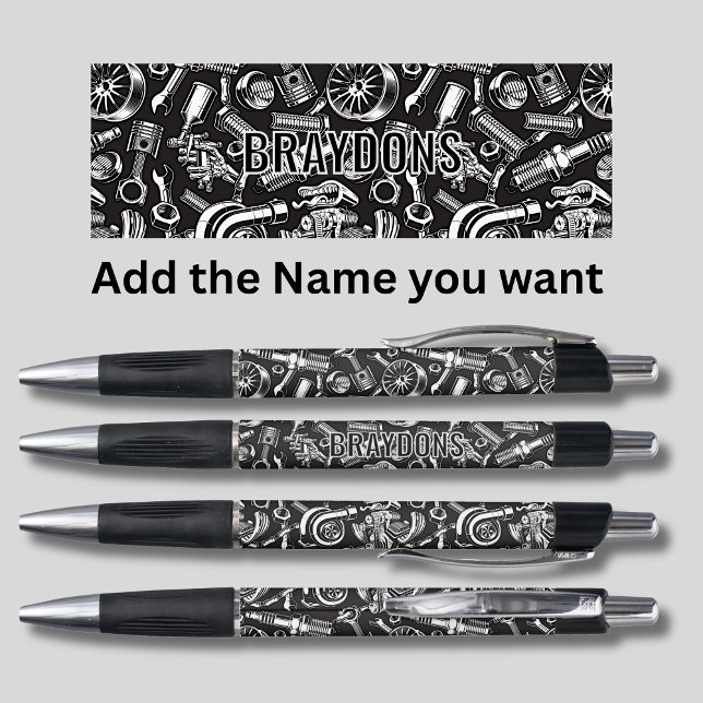 Caneta Adicionar nome, Peças Automáticas, Mecânico (Criador carregado)