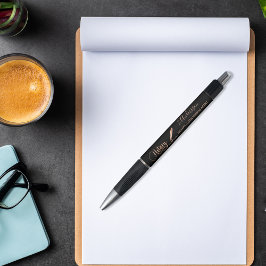 Caneta Agente assinante de empréstimo notarial rosa ouro 