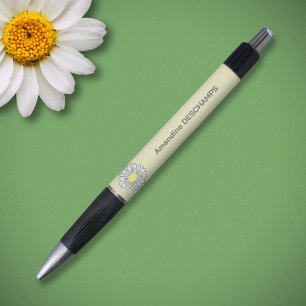 Caneta Amarelo da Flor Margarida Botânica