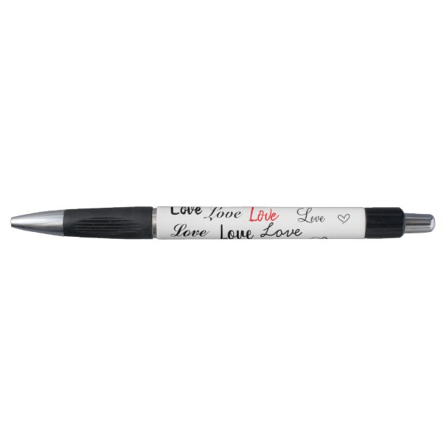 Caneta Amor em preto e branco  (Frente)