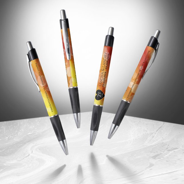 Caneta Aniversário de Casamento Imperial Topaz (Elegant 23rd Imperial Topaz Wedding Anniversary Pen Cover Photo)