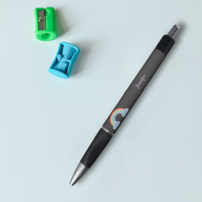 Caneta Arco-Íris Preto Pastel (Pastel Rainbow Black Pen)
