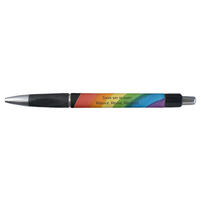 Caneta ARCO-ÍRIS Salve meu planeta (personalizável) (Frente)
