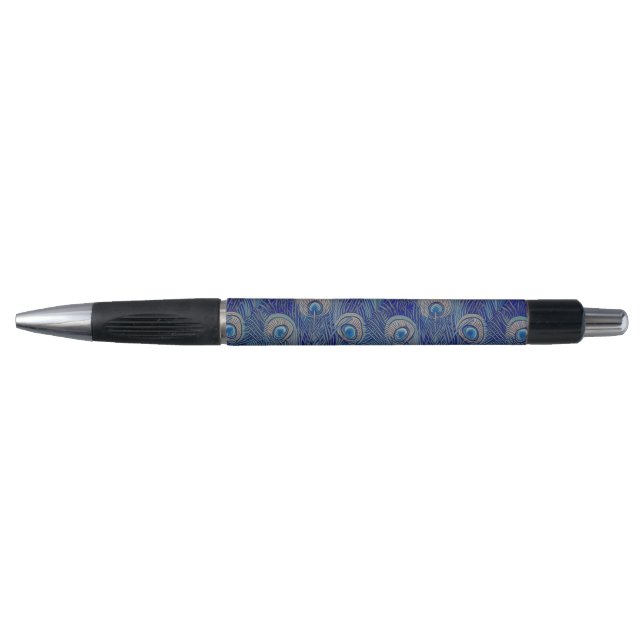 Caneta Art Nouveau Luxury Peacock Feather Pattern (Frente)