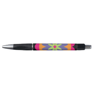 Caneta Arte com padrão botânico retrô Groovy