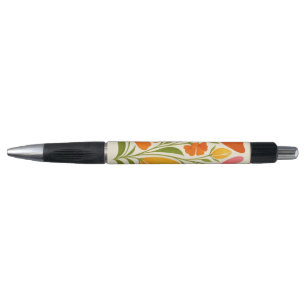 Caneta Arte de Flores Selvagens Pintadas À Mão