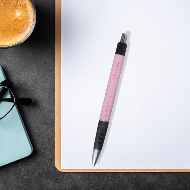 Caneta Assinatura de monograma cor de rosa (Criador carregado)