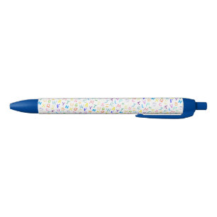 Caneta Azul Alfabeto Letra Colorida Divertida Desenhada à Mão 