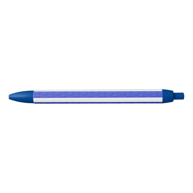 Caneta Azul Bandas Geométricas de Azul-Chic (Frente)