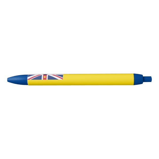Caneta Azul Bandeira de Niue (Frente)