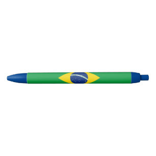 Caneta Azul Bandeira do Brasil Patriótico