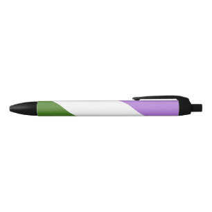 Caneta Azul Bandeira do Orgulho Genderqueer