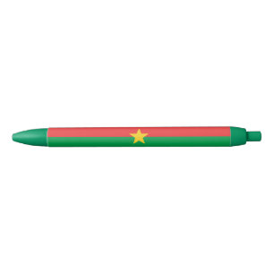Caneta Azul Bandeira Patriótica Burkina Faso