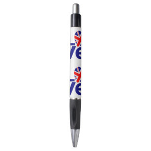 Caneta Azul Britânico AMOR Telhado Reino Unido Bandeira d