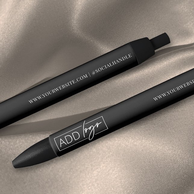 Caneta Azul Business Logo Branded Gift Promotional Black (Criador carregado)