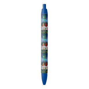 Caneta Azul Café preto Labrador Retriever Log Cabine
