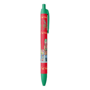 Caneta Azul cantores engraçados da canção de natal na arte 
