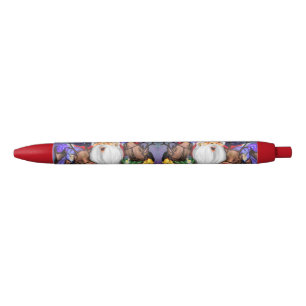 Caneta Azul Christmas Pen Santa and Reindeers - Fun