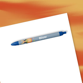 Caneta Azul Circus Juggling Lion Blue Kid Personalized Pen