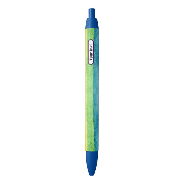 Caneta Azul Cor personalizada do arco-íris (Frente Vertical)