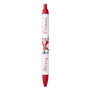 Caneta Azul Criador de Porcos Papai Noel com presentes de Nata