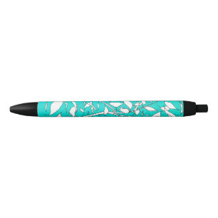 Caneta Azul Desenho de Linha de Planta de Árvore Ficus Fundo A