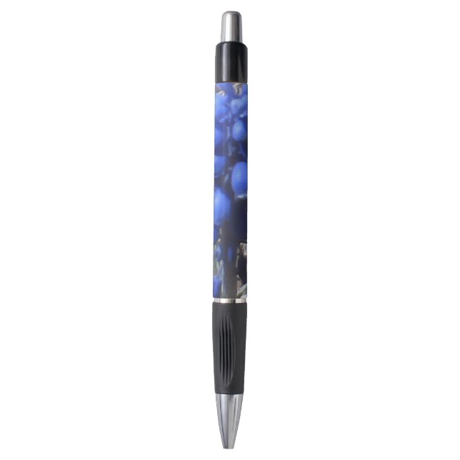 Caneta azul do aperto da flor (Frente Vertical)